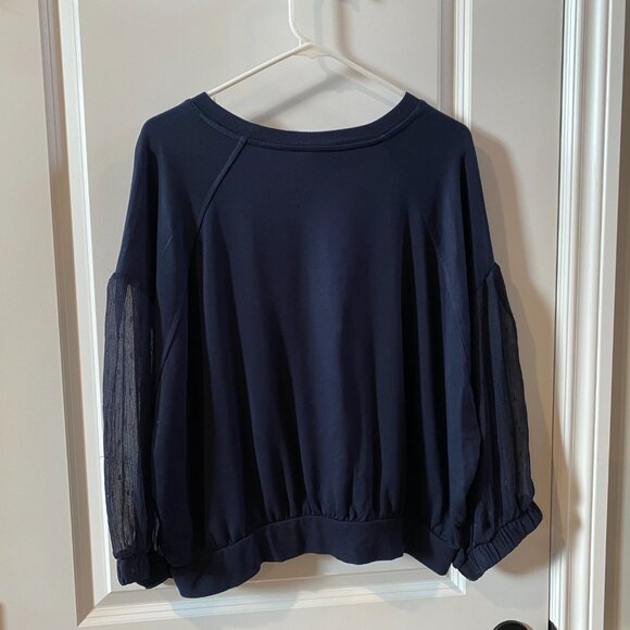 Express Metallic Clip Dot Sleeve Top Size Large - Picture 5 of 8